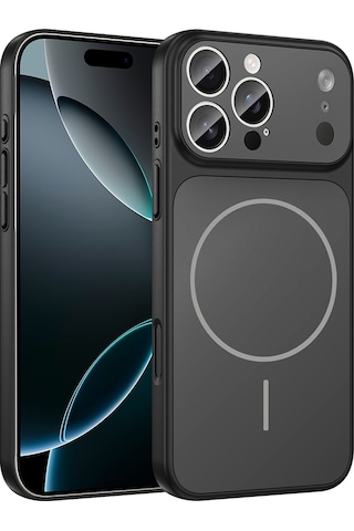 Zore Apple Uyumlu iPhone 14 Pro Kılıf Msra M-safe Şarj Özellikli Kamera Korumalı Formen Kapak - Gri Gri