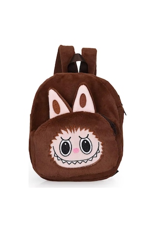 Moveevo Çocuklar İçin Sevimli Plüsh Çift Omuz Çanta - Oyuncak Stili, Yumuşak Kumaş, Günlük Kullanim İçin Kahverengi