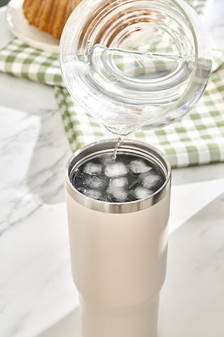 Emsan Star Ice Pipetli Çelik Sızdırmaz Termos Krem 900 Ml Krem