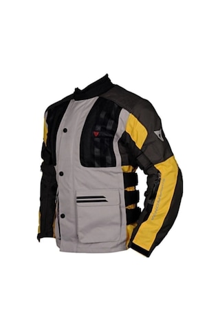 Venom Motosiklet Montu Tourex 4 Mevsim Ce Sertifikalı Touring Long Motor Mont Gri-sarı