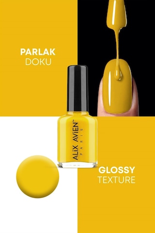Alix Avien Sarı Oje 68 Yüksek Pigmentli Uzun Süreli Kalıcılık Hızlı Kuruma Nail Lacquer 68