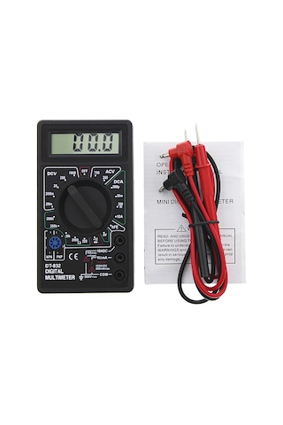 Siyah-profesyonel Dt832 Dijital Multimetre Lcd Dc Ac Voltmetre Ampermetre Ohm Test Cihazı Dt832 Multimetre Araçları Enstrümantasyon Elektrikçi
