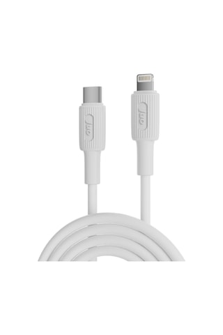 Juo JCBS272-W 27W USB Type-C To Lightning Apple Uyumlu iPhone iPad Silikon Hızlı Şarj ve Data Kablosu Beyaz 2 Metre