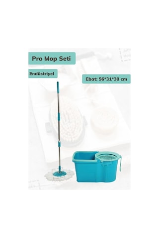 Endüstriyel Pro Mop Seti Temizlik Kovası Döner Başlıklı Paspas Jumbo Temizlik Seti
