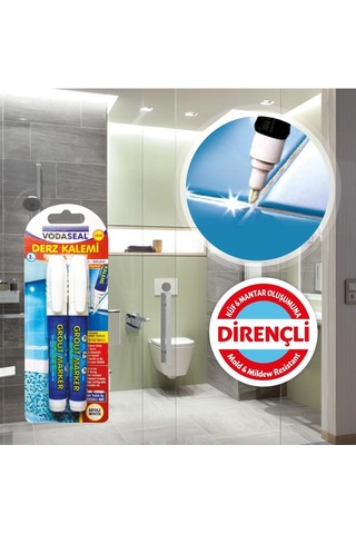 Vodaseal Fayans Derz Kalemi Beyaz 4 lü Set + 4 Adet Yedek Uç