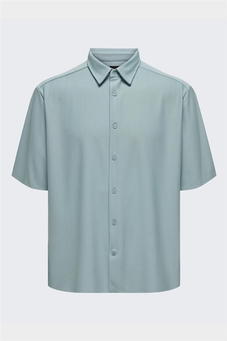 Onsboyy Lıfe Rlx Recy Pleated Ss Shırt Erkek Tourmaline Kk Gömlek - 22025032 Tourmaline