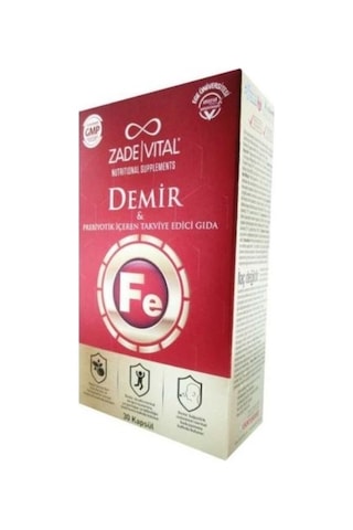 Zade Vital Iron Fe 30 Kapsül