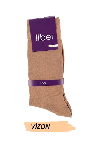 Jiber Erkek Modal Likralı Uzun Çorap 5100 - 6 Adet Vizon