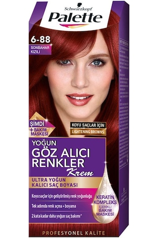Palette Natural Göz Alıcı Renkler Saç Boyası 6 - 88 Yoğun Kızıl Palette Natural Göz Alıcı Renkler Saç Boyası 6 - 88 Yoğun Kızıl