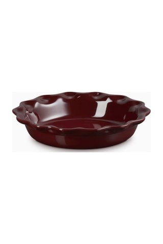 Le Creuset Seramik Dalgalı Kenar Lüks Tart Kalıbı Fırın Tepsisi Bordo 23 Cm