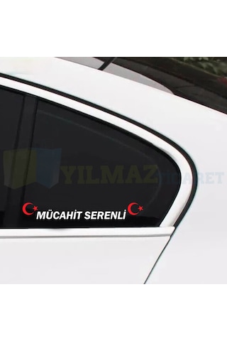 Kişiye Özel Isim Türk Bayrağı Oto Sticker Yapıştırma Etiket 2 Ad