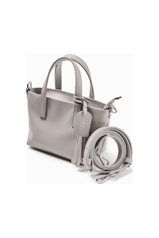 Molene Gri Püskül Detaylı Mini Tote Çanta