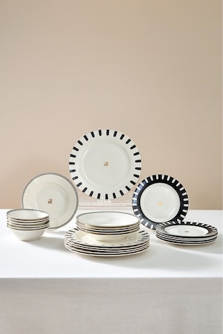 Karaca  Elegance Bone 50.Yıl İmza Koleksiyonu Kore 24 Parça 6 Kişilik Yemek Takımı