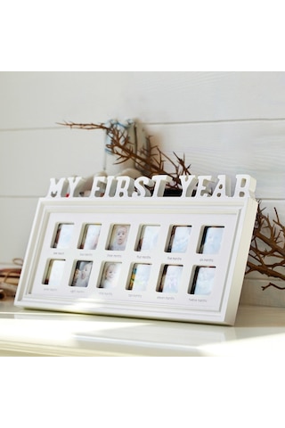 Yaratıcı Dıy Ev Odası Dekorasyonu Bebek Anıtı Büyüyen Fotoğraf Çerçevesi Ekranı Beyaz