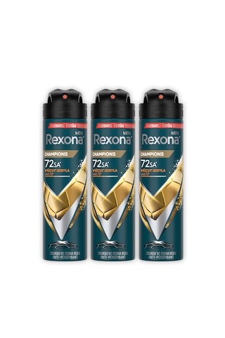 Rexona Men Champions Erkek Sprey Deodorant 3x150 ML