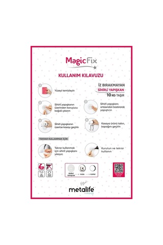 Okyanus Home Magic Fix İz Bırakmayan Sihirli Tekli Askı Krom