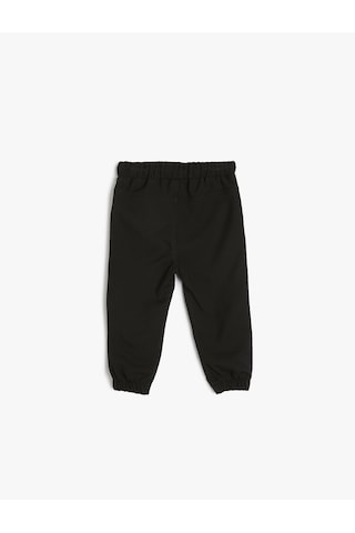 Koton Jogger Pantolon Cep Detaylı Beli Bağlamalı Siyah 4smb40114tw