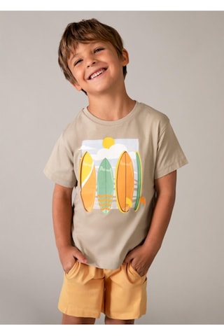 Mayoral Yazlık Erkek Çocuk Çift Tshirtlı 3'lü Şortlu Takım - Sarı Turuncu