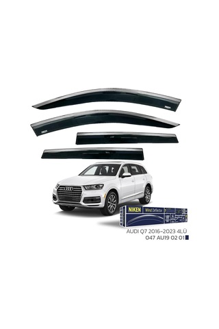 Audi Q7 2016-2023 - Kromlu Cam Rüzgarlığı 4lü Parça