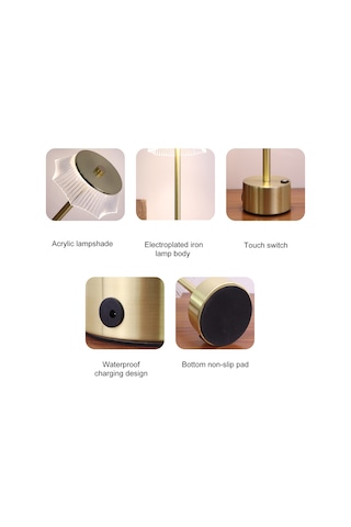 Maiyame Temaslı 3 Seviye Işık Regülasyonlu Led Masa Lambası, Güneş/altın/siyah Renk Seçenekli, Akıllı Akü İle 25 Saat Kullanıma Dayanıklı, Ev Dekor Ve Gündüz/gece Kullanıma Uygun Gümüş