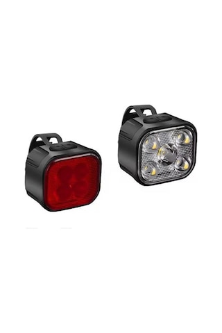 Forte Gt Bisiklet Işığı Usb Şarjlı Led Ön Arka Set Xbyc 6167 Siyah