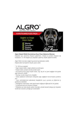 Algro Kuzu Paça Çiğneme Maması 3 x 120 G