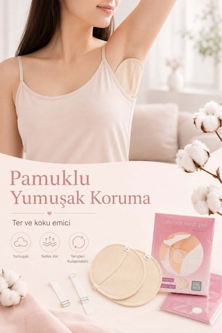 Koltuk Altı Ter Pedi Pamuk Kumaş Ter Emici Koltuk Altı Koruyucu Yıkanabilir 5 Paket Toplam 5 Çift / 10 Adet