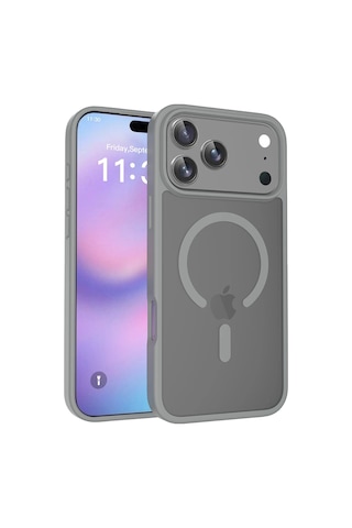 Csmtex 3 Joko Apple Uyumlu iPhone 17 Pro Jota Magsafe Kapak - Titan Gri