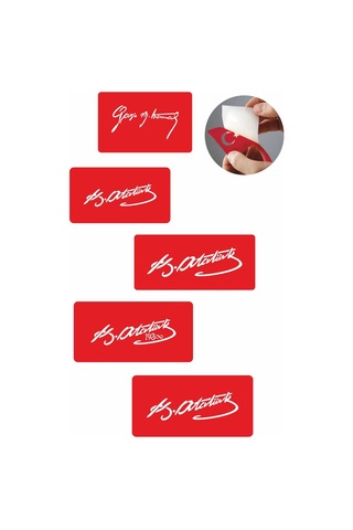 Enhavalı Atatürk Geçici Dövme Kına Şablonu 5'li