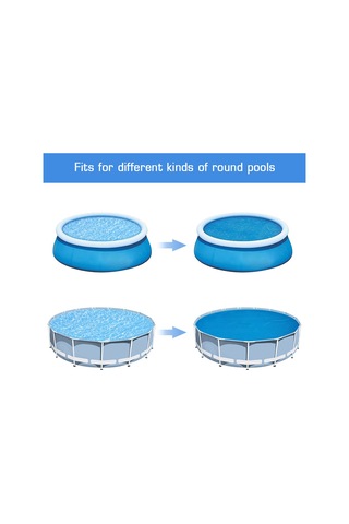 Geeksen 300cm Çaplı Dairesel Havuz Isıtıcı Örtü - Pe Kabarcık Filmi İle Isı Saklama Diğer