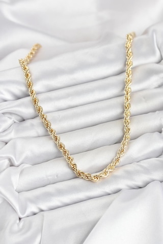Cm Burgu Model Gold Renk Pirinç 60 Cm Kadın Kolye - Altın