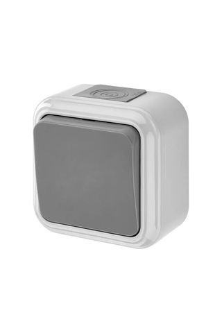 Bylectrıca Tek Klavyeli Yüzey Montajlı Anahtar, Ip54, Gri 235462159