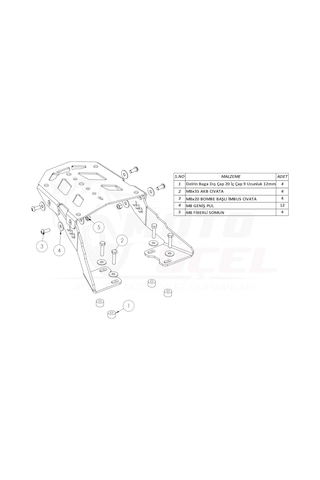 Hero Dash Topcase Çanta Demiri