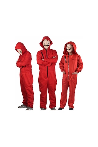 Kostümsarayı Yetişkin La Casa De Papel Kostümü Lüks
