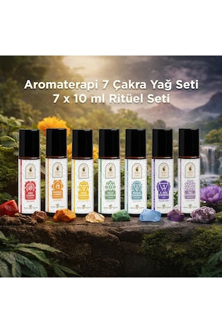Aromaterapi 7 Çakra Yağ Seti 7 X 10 Ml Ritüel Seti