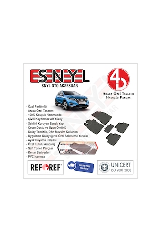 Nissan Qashqai 2014+ Refref 4D Paspas Ve Visia 3D Bagaj Havuzu