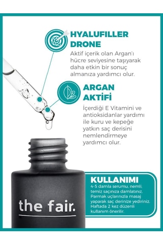 the fair. Drone-targeted Argan Besleyici Vegan Saç Serumu %1 Hyalufiller Drone Argan 50 ML