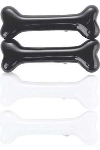 M-pets Glam Kemikli Kedi Ve Köpekler İçin Aksesuar Toka Siyah Ve Beyaz Siyah