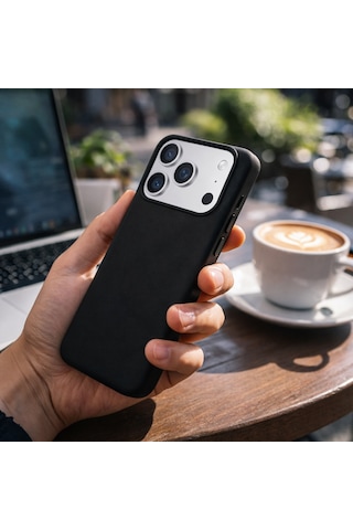 Apple Uyumlu iPhone 17 Pro Max 18 Pro Max Kılıf Renkli Lansman İçi Kadife Yumuşak Kamera Yükseltili Silikon Siyah