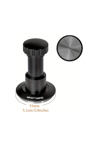 Xuweiwei Jamotolly Espresso Tamper Set 51 Mm Portafilter İcin Yayli Ayarlanabilir Basincli Tamper 304 Paslanmaz Celik Ve Aluminyum Sap Ev Ofis Seyahat İcin Ahşap