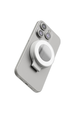 Shiftcam Snappocket Light Led Selfie Ring Işık, 4 Parlaklık Seviyesi, Dahili Batarya, Manyetik Telef Beyaz