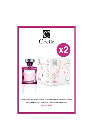 Cecile Diva Kadın Parfüm EDT 2 x 100 ML