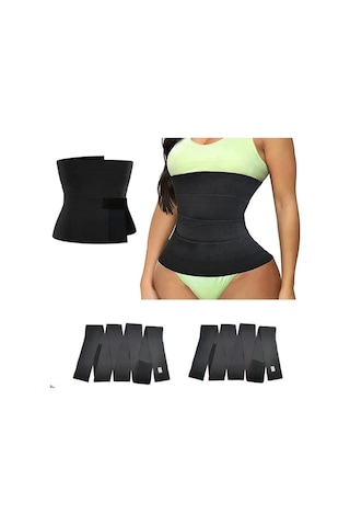 Multiflexpro Sıkılaştırıcı Bele Dolamalı Kum Saati Görüntüsü Siyah