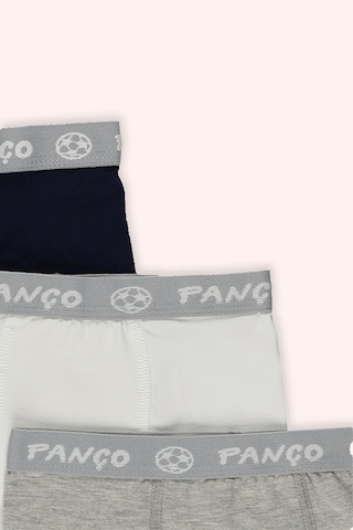Panço Erkek Çocuk Renkli Basic 3'lü Boxer - İç Giyim Beyaz
