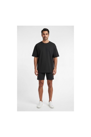 Lixa Basic Siyah Erkek Oversize T-shirt 141081