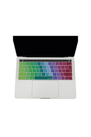Apple Uyumlu MacBook Pro Klavye Koruyucu Us-abd İngilizce Touchbarlı A1706 A1989 A2159 A1707 A1990 Dazzle Pembe Yeşil