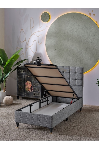 Beehanem 120x200 Bengü Baza+başlık+yatak 3 Lü Set Ketengri 120 X 200