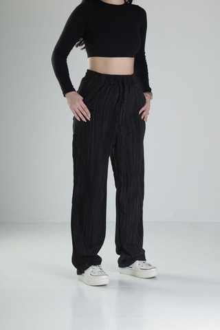 Cocopelli Aerobin Keten Kumas Siyah Baggy Pantolon Coc1881 Siyah