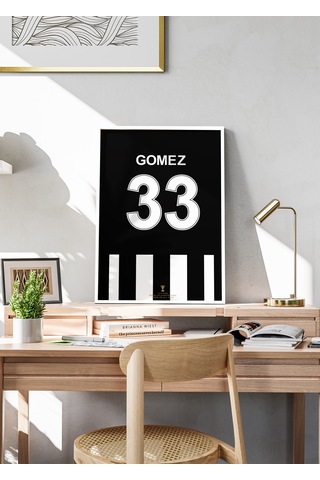 M.gomez 33 Poster Tablo Beyaz Çerçeveli