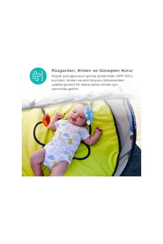 Bblüv Nidö 2'si 1 Arada Seyahat ve Oyun Çadırı Gri Gri